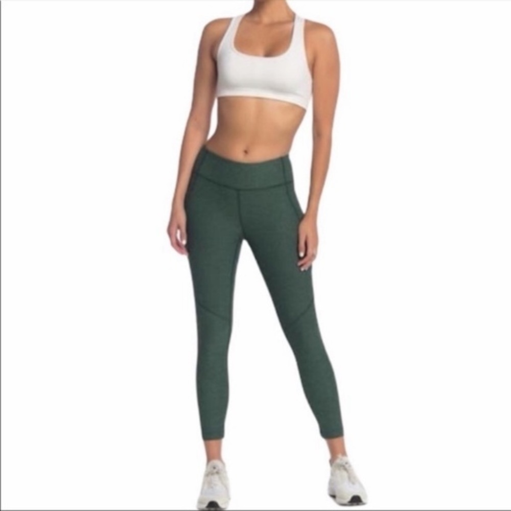 Outdoor Voices 3/4 Warmup Leggings in Heathered Hunter Green Sz Small 7/8 length